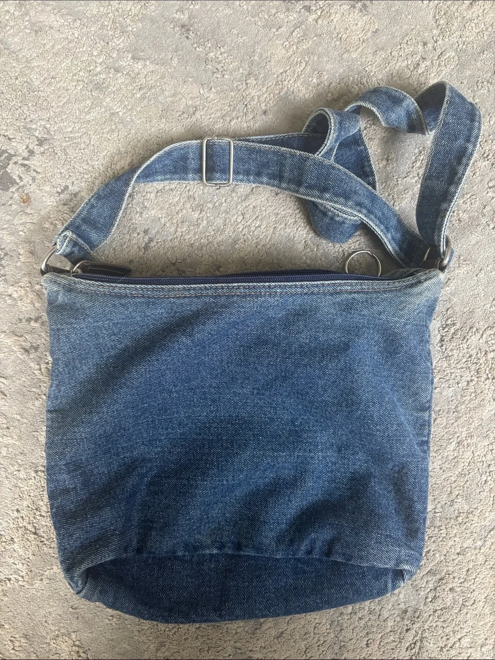 Men's Denim Messenger Bag - Blue Crossbody